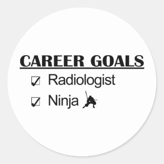 ninja goals career sticker round classic radiologist stickers radiology miner mining gold zazzle
