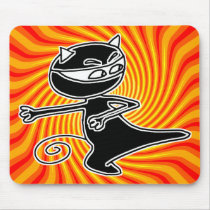 Ninja Cat Firekick Mousepad mousepads