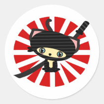 ninja cat kawaii stickers