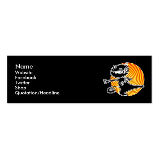 Ninja Cat Social Media Card Business Card Template (front side)