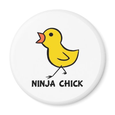 Ninja Chick Refrigerator Magnet by chicktshirts8