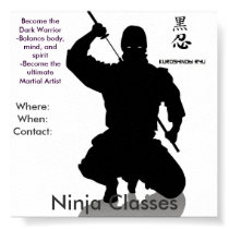 Ninja Classes, Where: Whe... posters by neoninja Ninja Classes, Where: Whe... posters