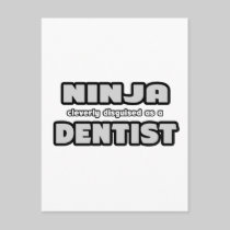 Ninja Cleverly Disguised As A Dentist Postcards