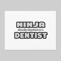 Ninja Cleverly Disguised As A Dentist Postcards