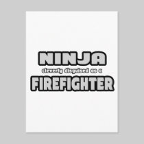 Ninja Cleverly Disguised As A Firefighter Post Cards