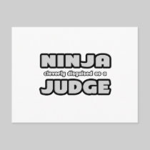 Ninja Cleverly Disguised As A Judge Post Card
