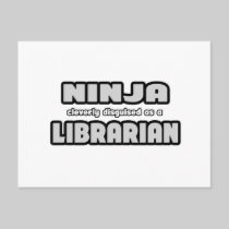 Ninja Cleverly Disguised As A Librarian Post Card