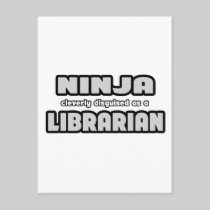 Ninja Cleverly Disguised As A Librarian Postcards