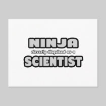 Ninja Cleverly Disguised As A Scientist Post Cards