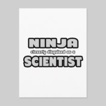 Ninja Cleverly Disguised As A Scientist Postcards