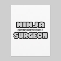 Ninja Cleverly Disguised As A Surgeon Post Card