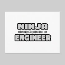 Ninja Cleverly Disguised As An Engineer Postcard