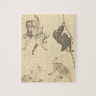 Ninja Climbing a Rope circa 1800s puzzle