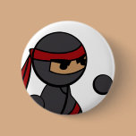 Ninja Close-up Pinback Button