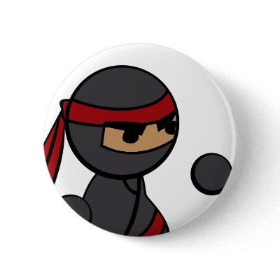Ninja Close-up Pinback Button by satana_81