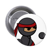 Ninja Close-up Pinback Button