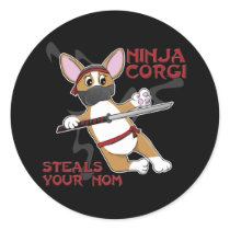 Ninja Corgi Stickers