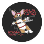 Ninja Corgi Stickers