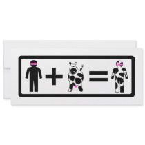 Ninja Cow Cards invitations