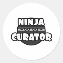 Ninja Curator Round Stickers