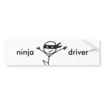 Ninja Driver bumper stickers