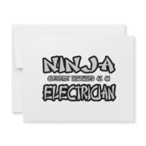 Ninja...Electrician invitations by Electrician_Shirts Ninja...Electrician invitations