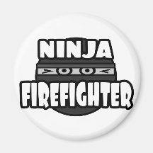 Ninja Firefighter Fridge Magnet