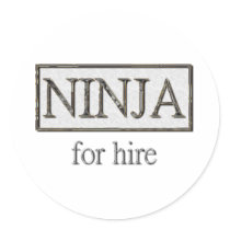 Ninja for hire sticker