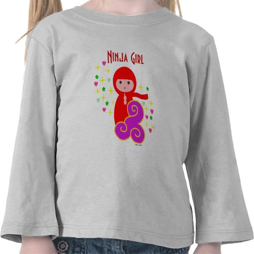 Ninja Girl in Red Shirts
