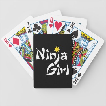 Ninja Girl Playing Cards