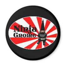 Ninja Gnome Fridge Magnet