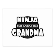 Ninja Grandma Post Card
