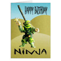 Ninja Happy Birthday cards