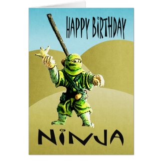 Ninja Happy Birthday Greeting Cards