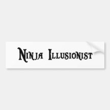 Ninja Illusionist Bumper Sticker