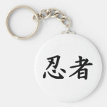 Ninja in Japanese Kanji Keychain