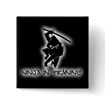 ninja in training buttons