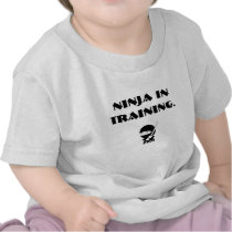 Ninja in training shirts