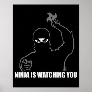 Ninja is watching you posters