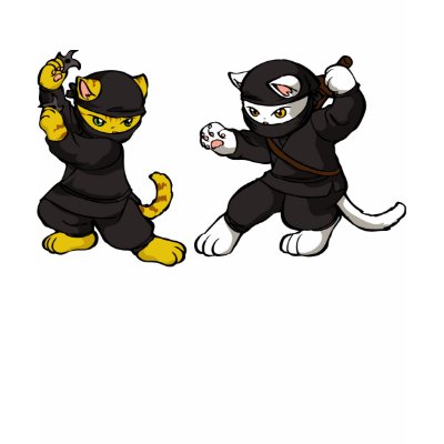 Ninja Kittens T-shirt by gbulmash