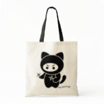 Ninja kitty tote bags