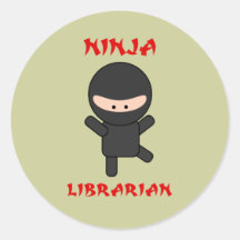 Ninja Librarian (Plain) Sticker