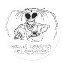Ninja Lobster Dive Adventures stickers by deanknudson Ninja Lobster Dive Adventures stickers