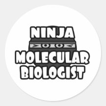 Ninja Molecular Biologist Round Sticker
