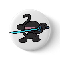 Ninja Monkey On Guard-No Words buttons by OmanLegend Ninja Monkey On Guard-No Words buttons