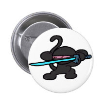 Ninja Monkey On Guard-No Words Pins