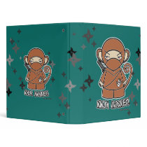Ninja Monkey! With Shurikens Binder by ninjadorables Ninja Monkey! With Shurikens Binder