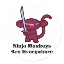 Ninja Monkeys Are Everywhere! stickers by OmanLegend Ninja Monkeys Are Everywhere! stickers
