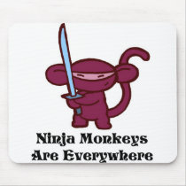 ninja-monkeysareeverywherer mousepads by OmanLegend ninja-monkeysareeverywherer mousepads