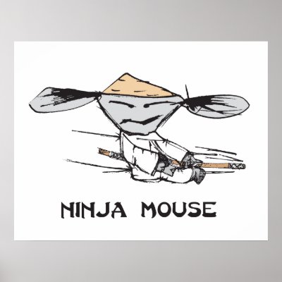 Ninja Mouse Print by moonartdesign